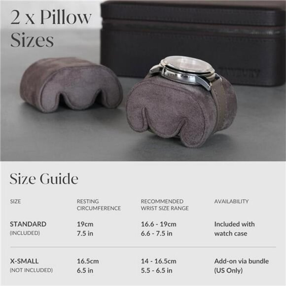 Tawbury Leather Watch Case 8 Slot Travel Watch Box with Zipper Brown - Picture 7 of 8